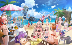  6+boys 6+girls ;d archer_(fate) artoria_pendragon_(fate) artoria_pendragon_(swimsuit_archer)_(fate) artoria_pendragon_(swimsuit_archer)_(first_ascension)_(fate) ass bare_shoulders bb_(fate) bb_(swimsuit_mooncancer)_(fate) bb_(swimsuit_mooncancer)_(first_ascension)_(fate) beach beach_umbrella bikini blue_sky blush breasts butt_crack caenis_(fate) chair charles-henri_sanson_(fate) cu_chulainn_(fate) cu_chulainn_(fate/stay_night) dark-skinned_female dark-skinned_male dark_skin day edmond_dantes_(fate) edmond_dantes_(monte_cristo_selection)_(fate) elizabeth_bathory_(fate) elizabeth_bathory_(fate/extra_ccc) ereshkigal_(fate) fate/extra fate/grand_order fate/prototype fate/prototype:_fragments_of_blue_and_silver fate/zero fate_(series) food frankenstein&#039;s_monster_(fate) frankenstein&#039;s_monster_(swimsuit_saber)_(fate) frankenstein&#039;s_monster_(swimsuit_saber)_(second_ascension)_(fate) fujimaru_ritsuka_(female) fujimaru_ritsuka_(female)_(brilliant_summer) giant giantess gilles_de_rais_(caster)_(fate) hans_christian_andersen_(fate) hans_christian_andersen_(festival_outfit)_(fate) hassan_of_serenity_(fate) hawaiian_shirt heracles_(fate) highres in_palm jack_the_ripper_(fate/apocrypha) james_moriarty_(archer)_(fate) james_moriarty_(king_joker_jack)_(fate) jeanne_d&#039;arc_(fate) jeanne_d&#039;arc_(swimsuit_archer)_(fate) jeanne_d&#039;arc_(swimsuit_archer)_(second_ascension)_(fate) jeanne_d&#039;arc_alter_(fate) jeanne_d&#039;arc_alter_(swimsuit_berserker)_(fate) jeanne_d&#039;arc_alter_santa_lily_(fate) kirschtaria_wodime kiyohime_(fate) kiyohime_(swimsuit_lancer)_(fate) large_breasts leonardo_da_vinci_(fate) leonardo_da_vinci_(rider)_(fate) long_hair marie_antoinette_(fate) mash_kyrielight mash_kyrielight_(swimsuit_of_perpetual_summer) medium_breasts medusa_(fate) medusa_(rider)_(fate) mordred_(fate) mordred_(swimsuit_rider)_(fate) mordred_(swimsuit_rider)_(first_ascension)_(fate) multiple_boys multiple_girls nero_claudius_(fate) nero_claudius_(swimsuit_caster)_(fate) nitocris_(fate) nitocris_(swimsuit_assassin)_(fate) nursery_rhyme_(fate) ocean oda_nobunaga_(fate) oda_nobunaga_(swimsuit_berserker)_(fate) oda_nobunaga_(swimsuit_berserker)_(second_ascension)_(fate) official_alternate_costume okita_j._souji_(fate) okita_j._souji_(third_ascension)_(fate) okita_souji_(fate) one_eye_closed open_mouth out_of_frame outdoors palm_tree paul_bunyan_(fate) sand_castle sand_sculpture shirt shore short_hair sitting sky small_breasts smile swimsuit table tamamo_(fate) tamamo_cat_(fate) thighs tray tree tsukise_miwa umbrella v_over_eye volleyball water_slide 