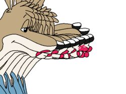  4:3 animated anthro blinky_bill_(series) canid canine canis clothed clothing daisy_dingo digital_media_(artwork) dingo dragonboy618 female kiss_mark kissing lipstick low_res makeup mammal seductive short_playtime simple_background smile solo 