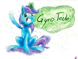  blue_body equid equine feral flowbish green_eyes gyro_tech hasbro hi_res hooves horn magic male mammal mane my_little_pony mythological_creature mythological_equine mythology purple_body quadruped solo unicorn 