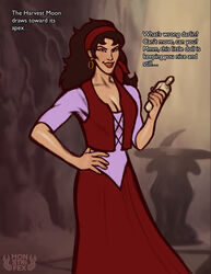  accessory clothed clothing dialogue dress english_text female fully_clothed hair_accessory hairband hi_res human lena_dupree lips lipstick makeup mammal monstrifex not_furry scooby-doo_on_zombie_island smile solo speech_bubble text topwear vest voodoo voodoo_doll 