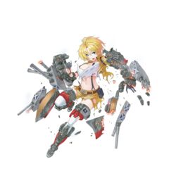  american_flag armor armored_boots belt black_gloves blonde_hair blue_eyes boots breasts broken cannon cleavage collarbone damaged female full_body gloves hikari123456 jacket large_breasts looking_at_viewer looking_to_the_side machinery mechanical_arms midriff navel official_art open_mouth rigging shirt short_hair shorts single_mechanical_arm solo standing standing_on_one_leg tank_top tennessee_(mod)_(warship_girls_r) tennessee_(warship_girls_r) thigh_strap thighhighs torn_clothes transparent_background turret warship_girls_r white_shirt white_thighhighs yellow_jacket yellow_shorts 