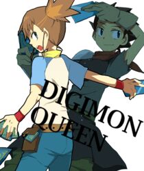  1boy akiyama_ryo couple digimon digimon_tamers female lowres makino_ruki 