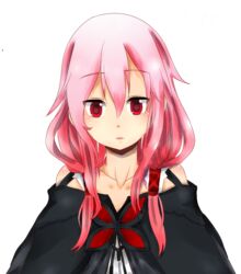  bare_shoulders cape commentary_request female guilty_crown hair_ornament hairclip haru_(tnwls3881) long_hair looking_at_viewer pink_hair red_eyes solo twintails yuzuriha_inori 