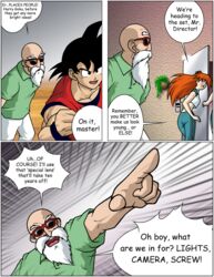  asuka_langley_sohryu clothing comic dragon_ball dragon_ball_z glasses gym_uniform master_roshi neon_genesis_evangelion rei_ayanami son_goku 