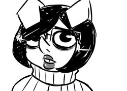  2016 anthro black_and_white clothed clothing disney domestic_pig eyewear fan_character female glasses inkyfrog inkypig lipstick looking_at_viewer makeup mammal monochrome simple_background solo suid suina sus_(pig) turtleneck white_background zootopia 