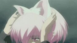  animal_ears animated animated anime_screenshot artemis_(tsukuyomi) cat_ears female hand_on_own_ear lowres pink_eyes pink_hair solo tsukuyomi_moonphase 