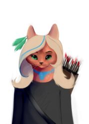  alpha_channel ambiguous_gender anthro arrow_(weapon) felid fur hair happy-cat hi_res looking_at_viewer mammal quiver_(object) ranged_weapon smile solo weapon whiskers 