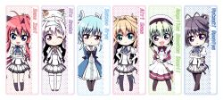  6+girls amaha_miu angelina_nanatsu_sewell bad_id bad_pixiv_id black_hair black_legwear blonde_hair blue_eyes blue_hair blush bow broom chibi crossed_arms feline green_hair hair_ribbon hairband hairbow highres inui_sana long_hair maid maid_headdress mashiroiro_symphony multiple_girls neon_(neonknight) onomiya_yutsuki open_mouth pan-nya pantyhose photoshop_(medium) ponytail purple_eyes purple_hair red_eyes red_hair ribbon school_uniform sena_airi short_hair single_hair_intake skirt smile socks thighhighs twintails uryuu_sakuno white_legwear zettai_ryouiki 