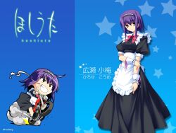  chibi front_wing fumio hirose_koume hoshiuta maid smoking wallpaper 