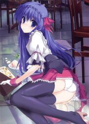  pantsu tagme thighhighs tsukinon waitress 