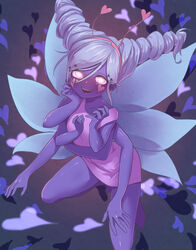  @_@ alternate_form bad_id bad_pixiv_id blue_wings butterfly_wings colored_skin commentary_request drill_hair drooling extra_arms eyelashes female glowing glowing_eyes hairband heart heart-shaped_pupils highres insect_wings light_purple_hair looking_at_viewer multiple_wings open_mouth pimgier pink_eyes purple_skin purple_theme saliva smile solo star_butterfly star_vs_the_forces_of_evil symbol-shaped_pupils twin_drills wings 