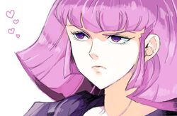  bad_id bad_pixiv_id female frown gundam haman_karn pink_hair purple_eyes purple_hair serieru_(summertosuika) short_hair solo zeta_gundam 