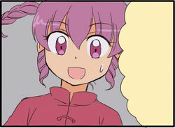  akazukin_chacha mayachon open_eyes open_mouth purple_hair 