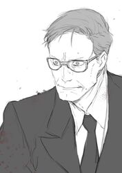  1boy commentary_request formal glasses harry_hart kingsman:_the_secret_service male_focus miwa_shirow solo suit 