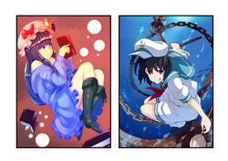  2girls anchor bad_id bad_pixiv_id book multiple_girls murasa_minamitsu patchouli_knowledge sailor touhou tsuttsu 