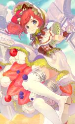  bonnet commentary_request cream dress female food fruit md5_mismatch original photoshop_(medium) resolution_mismatch solo source_larger strawberry thighhighs tob zettai_ryouiki 