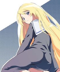  blonde_hair blue_eyes closed_mouth female long_hair mahou_sensei_negima! nekane_springfield photoshop_(medium) solo 