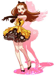  bad_id bad_pixiv_id elbow_gloves female flat_chest gloves high_heels idolmaster idolmaster_(classic) idolmaster_live_for_you! legs live_for_venus_(idolmaster) long_hair microphone minase_iori music shoes singing solo yokoshima_(tirimoti) 