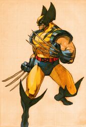  absurdres capcom claws highres marvel marvel_vs._capcom marvel_vs._capcom_2 marvel_vs_capcom marvel_vs_capcom_2 muscle official_art wolverine x-men 