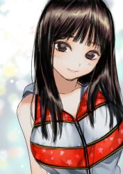  brown_eyes brown_hair commentary_request female fukumura_mizuki long_hair looking_at_viewer morning_musume piyodera_mucha smile solo 