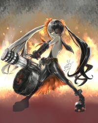  blade_&amp;_soul flat_chest gun po_hwa_ran pohwaran solo twintails weapon 