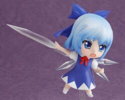  blue_eyes blue_hair chibi cirno face figure nendoroid photo solo touhou 