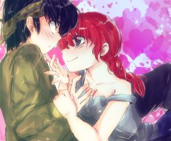  braid hibiki_ryouga nervous ranma-chan ranma_1/2 red_hair rule_63 saotome_ranma 