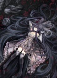  cleavage gothic_lolita lolita_fashion mamuru thighhighs 