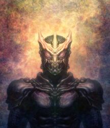  1boy armor commentary_request compound_eyes helmet horns kamen_rider kamen_rider_kuuga kamen_rider_kuuga_(series) katou_yuu kuuga_(amazing_mighty) male_focus photoshop_(medium) solo 