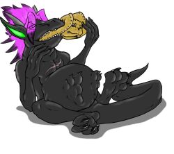  belly bulge dragon eating heartman98 hi_res hindpaw male mythological_creature mythological_scalie mythology overweight paws reptile scalie simple_background snake swallowing vore white_background 