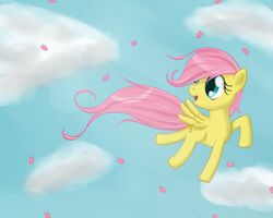  5:4 big_eyes blue_eyes equid equine feathered_wings feathers female feral fluttershy_(mlp) friendship_is_magic hair hasbro mammal my_little_pony mythological_creature mythological_equine mythology pegasus pink_hair short_snout snout solo speccysy tail wings yellow_body yellow_feathers young young_female young_feral 