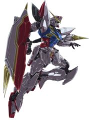  alternate_color blitz_gundam clenched_hand daigouzi green_eyes gundam gundam_seed holding holding_shield mecha mobile_suit no_humans robot science_fiction shield solo v-fin white_background 