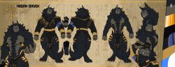  absurd_res anthro bayek canid canine canis hellfire_john hi_res hogan_bayek male male/male mammal model_sheet mythological_canine mythological_creature mythology solo were werecanid werecanine werewolf wolf 