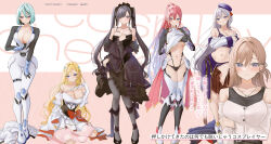  aqua_hair belt beret black_bra black_dress black_gloves black_hair black_thighhighs blonde_hair bob_cut bodysuit boots bra bracelet breasts brown_hair clothes_lift clothes_pull clothing_cutout comparison curly_hair dress dress_lift elbow_gloves female floral_print frilled_dress frilled_sleeves frills gloves gothic_lolita gradient_hair hair_between_eyes hair_over_one_eye half-skirt hamu_(plot_sy) hand_on_own_arm hand_on_own_chest hand_on_own_thigh hat high_heels high_ponytail highres jewelry kneeling kono_cosplay_onee-san_wa_boku_senyou_rashii layered_dress lifting_own_clothes lolita_fashion long_hair maid_headdress miyoshi_hiyori multi-strapped_panties multicolored_hair multiple_views navel no_bra novel_illustration official_art panties parted_bangs parted_lips partially_unzipped pink_background pink_hair pleated_skirt ponytail purple_eyes purple_hair raised_inner_eyebrows rose_print shirt shirt_lift shoulder_cutout shy simple_background skirt skirt_pull standing strapless strapless_dress string_panties thigh_boots thigh_strap thighhighs third-party_source twintails two-tone_background underboob underwear unworn_clothes very_long_hair waist_ribbon white_background white_bodysuit white_dress white_shirt wide_hips wig 
