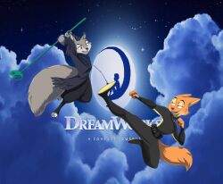  anthro battle canid canine diane_foxington dreamworks female fight fox kung_fu_panda madraoluv2 mammal the_bad_guys zhen_(kung_fu_panda) 