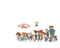  6+boys 6+girls achakura arakawa_(suzumiya_haruhi) asahina_mikuru asakura_ryouko ashakura blue_sailor_collar blue_skirt chibi churuya dual_persona imageboard_desourced kimidori-san kita_high_school_uniform koizumi_itsuki kyon kyon&#039;s_sister lion long_hair mori_sonou mugen_lion multiple_boys multiple_girls nagato_yuki non-web_source photoshop_(medium) running sailor_collar school_uniform serafuku skirt suzumiya_haruhi suzumiya_haruhi-chan_no_yuuutsu suzumiya_haruhi_no_yuuutsu taniguchi_(suzumiya_haruhi) tsuruya very_long_hair winter_uniform 