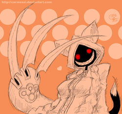  animal_ears animal_hood artist_name bad_source blazblue breasts carmessi cat_ears cat_hood cat_tail claws deviantart_username female grin hood hoodie large_breasts looking_at_viewer orange_background photoshop_(medium) red_eyes self-upload sharp_teeth signature smile solo tail taokaka teeth upper_body zipper 