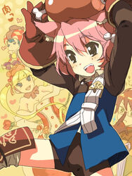  1boy 3girls 7th_dragon 7th_dragon_(series) animal_ears bad_id bad_pixiv_id blonde_hair blue_eyes breasts cat_ears cleavage fighter_(7th_dragon) flat_chest flower food glasses gloves harukara_(7th_dragon) healer_(7th_dragon) heart ishikawa_mami kevin_(7th_dragon) large_breasts long_hair mage_(7th_dragon) meat multiple_girls oerba_yun_fang open_mouth pink_hair princess_(7th_dragon) rose sharuru_(7th_dragon) short_hair sora_(7th_dragon) twintails 