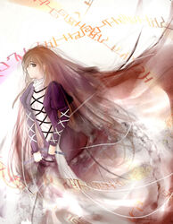  bad_id bad_pixiv_id cape dress female gradient_hair highres hijiri_byakuren long_hair metalwasabi multicolored_hair photoshop_(medium) scroll solo sorcerer&#039;s_sutra_scroll touhou yellow_eyes 