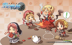  anelace_elfeed chibi eiyuu_densetsu falcom olivier_lenheim ries_argent sora_no_kiseki tita_russell wallpaper 