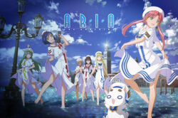  aika_granzchesta akira_ferrari alice_carroll alicia_florence aria athena_glory mizunashi_akari president_aria president_hime president_maa seifuku skirt_lift wet 