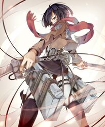  mikasa_ackerman nou shingeki_no_kyojin sword tagme 