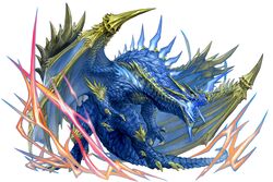  blue_eyes commentary_request douzen dragon dragon_egg full_body highres monster no_humans open_mouth solo western_dragon 