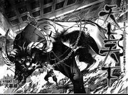  aura bull fighting_stance monochrome tagme tawara_bunshichi tenjou_tenge 