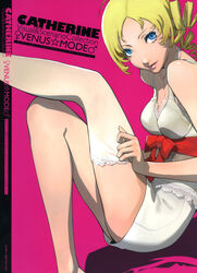  catherine_(character) catherine_(game) cleavage lingerie soejima_shigenori thighhighs 