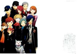  aegis amada_ken aragaki_shinjirou arisato_minato female_protagonist_(p3) iori_junpei kirijou_mitsuru koromaru megaten persona persona_3 sanada_akihiko soejima_shigenori yamagishi_fuuka yukari_takeba 