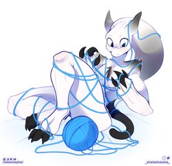  2023 anthro bound claws conditional_dnp fluffy_chest generation_1_pokemon hi_res hybrid legendary_pokemon male meowcephei mewtwo nintendo pokemon pokemon_(species) sitting solo threads white_body wide_hips 