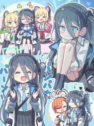  +++ 0_0 4girls :d ^^^ ^_^ absurdres ahoge animal_ears aris_(blue_archive) black_hair black_hairband black_legwear black_skirt blonde_hair blue_archive blue_eyes blue_necktie blush bow brown_hair cat_ears closed_eyes closed_mouth collared_shirt commentary_request controller couch fake_animal_ears game_controller green_bow green_eyes guriin hair_between_eyes hairband hairbow halo highres holding hugging_own_legs jacket kneeling knees_up long_hair long_hair_between_eyes long_sleeves maid_headdress midori_(blue_archive) mole mole_under_eye momoi_(blue_archive) multiple_girls necktie neru_(blue_archive) no_shoes on_couch one_side_up open_clothes open_jacket open_mouth partial_commentary pleated_skirt pointing red_bow shirt siblings sign sisters sitting skirt smile socks squiggle surprised thighhighs translation_request turn_pale twins very_long_hair warning_sign white_jacket white_shirt 