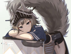  :t animal_ears arknights ashlock_(arknights) ashlock_(elite_ii)_(arknights) bent_over black_pants black_shirt breasts brown_eyes brown_hair cleavage closed_mouth clothing_cutout cowboy_shot female looking_at_viewer material_growth medium_breasts oripathy_lesion_(arknights) pants shironekoban shirt short_hair short_sleeves simple_background solo squirrel_ears squirrel_girl squirrel_tail sweatdrop tail tail_through_clothes thigh_cutout visor_(armor) white_background 