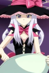  cooking dress female hat melty_(shining_hearts) sega shining_(series) shining_hearts white_hair witch witch_hat 